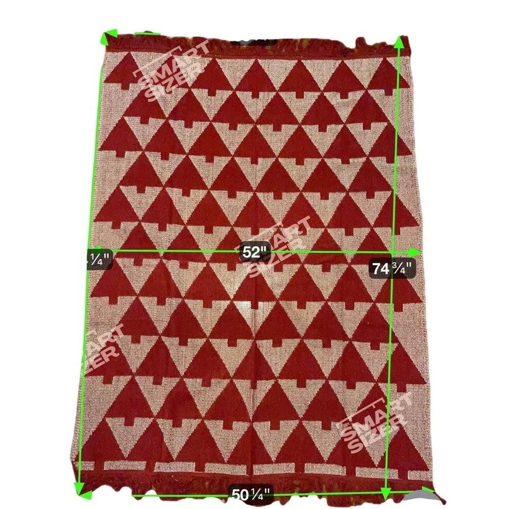 Elav Euro Luxury Throw Blanket Red White Christmas Tree Holiday Home Decor‎ NEW